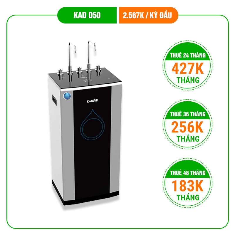 CHO THUÊ KAD D50 MÁY LỌC NƯỚC NÓNG LẠNH KAROFI