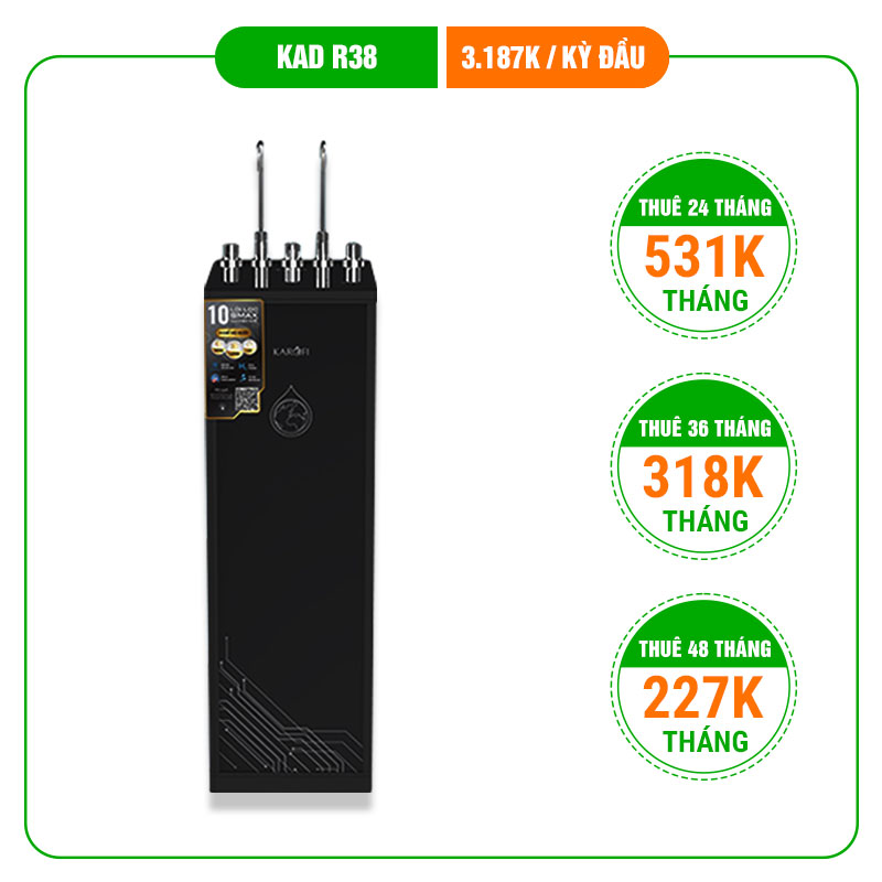 CHO THUÊ  KAD R38 MÁY LỌC NƯỚC NÓNG LẠNH KAROFI