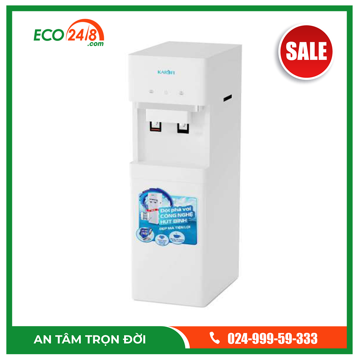 Cây Nước Nóng Lạnh Karofi HC300W (hàng trưng bày)